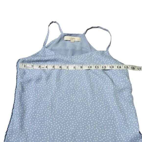 Loft Tank Lined Romantic Racerback Shirt Blouse Size XXSP Petite Small - Picture 10 of 11